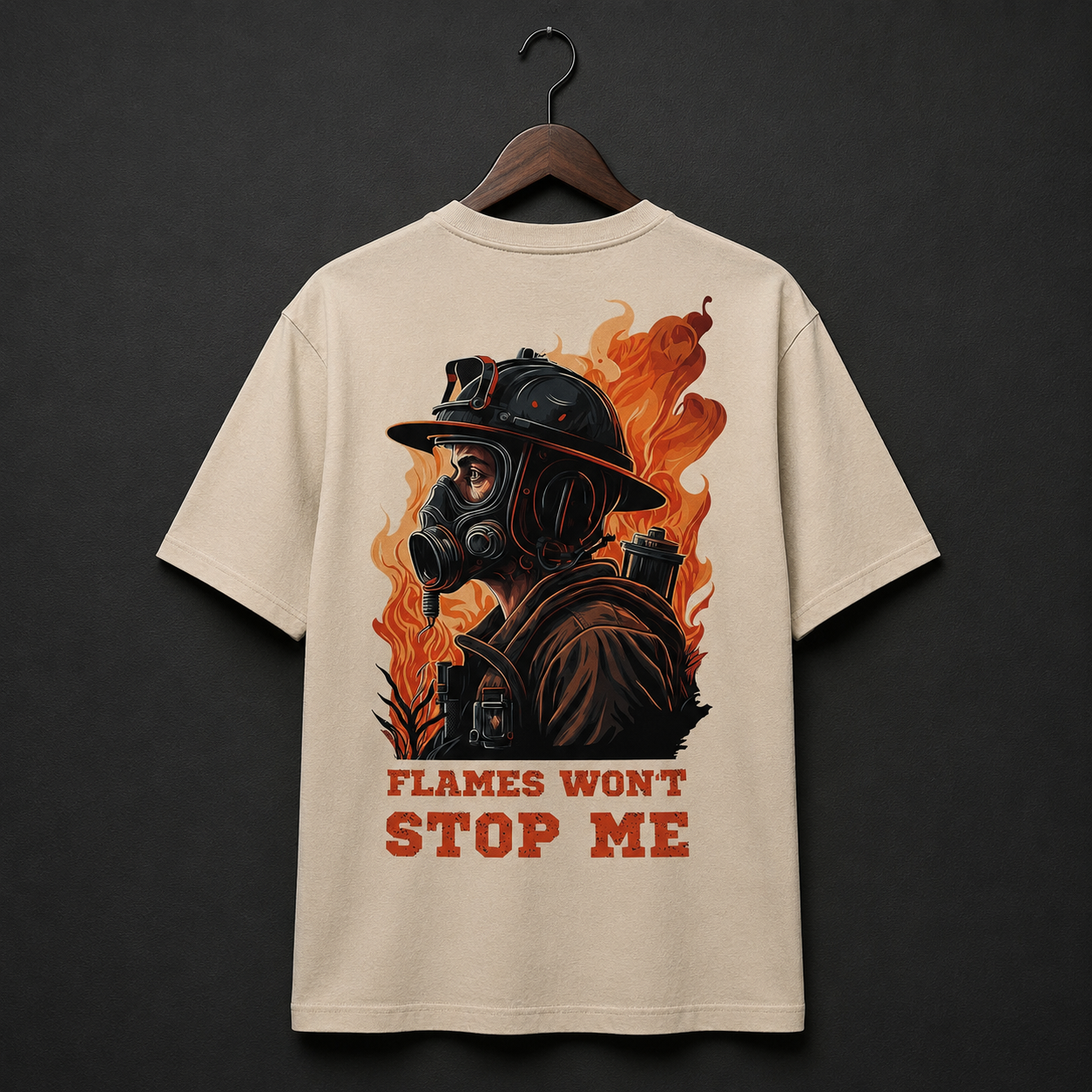 Flames Won't Stop Me" Firefighter T-Shirt