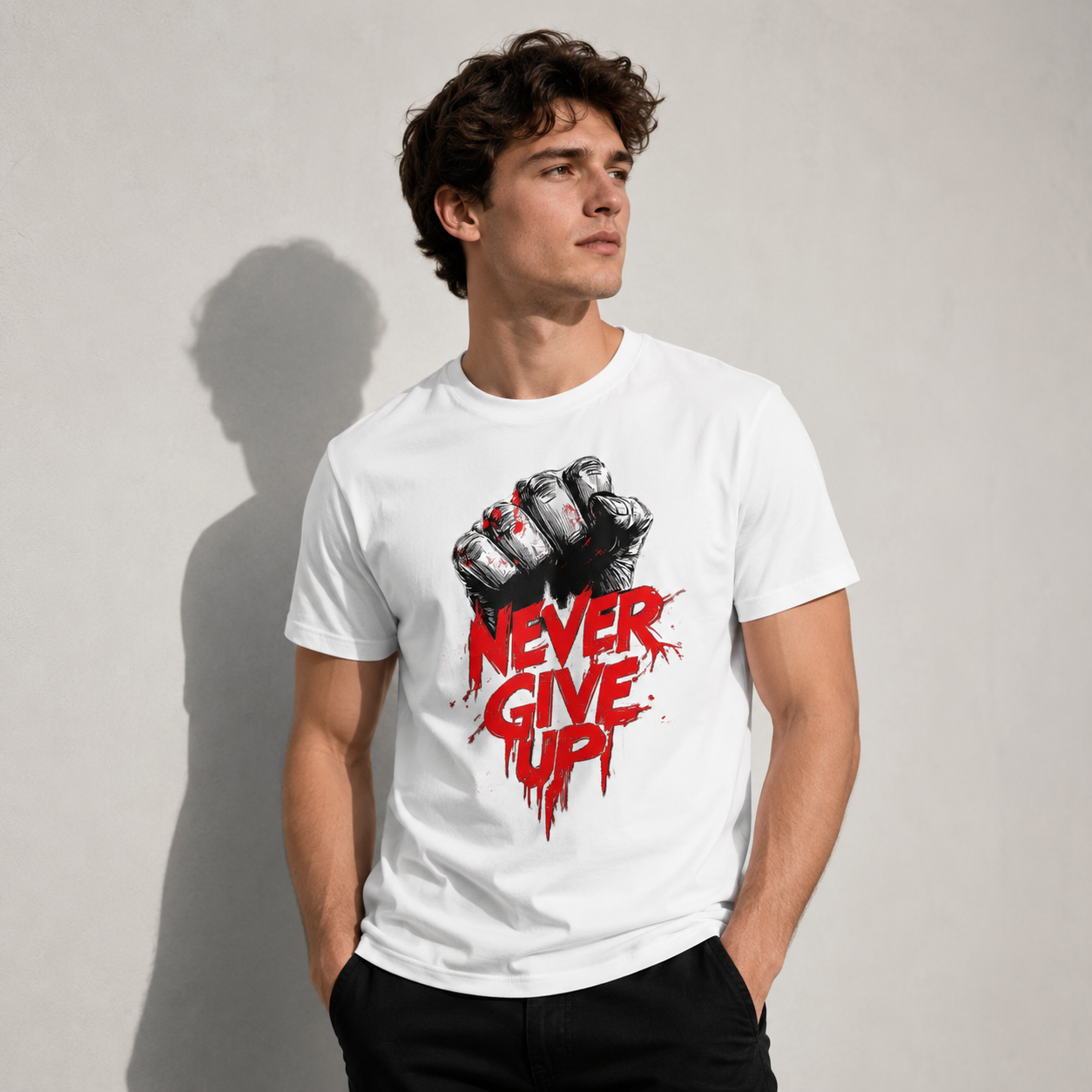 Never Give Up Graphic T-Shirt
