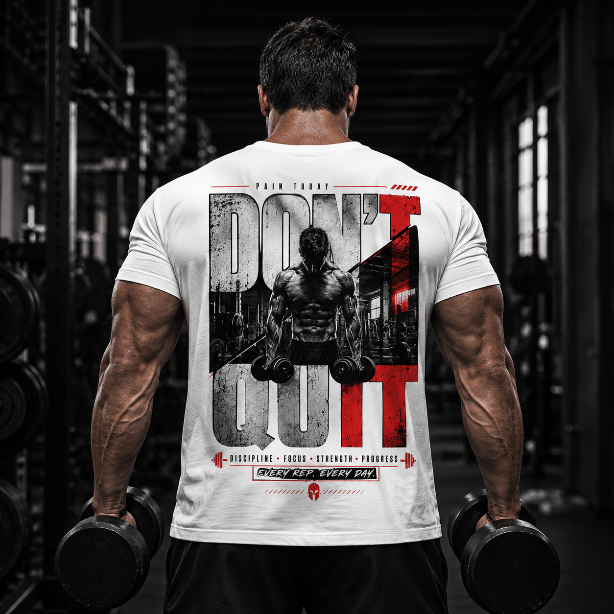 Don't Quit" Motivational Gym T-Shirt