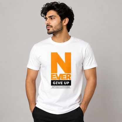Never Give Up Motivational T-Shirt