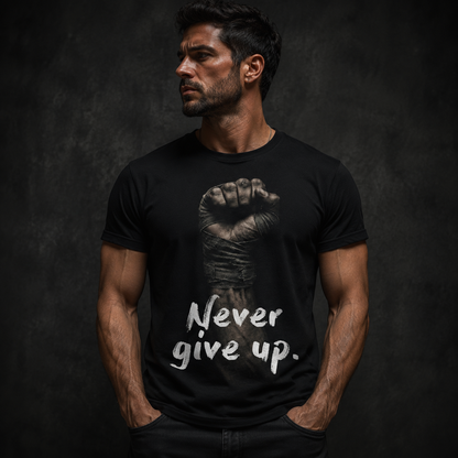 Never Give Up Motivational T-Shirt