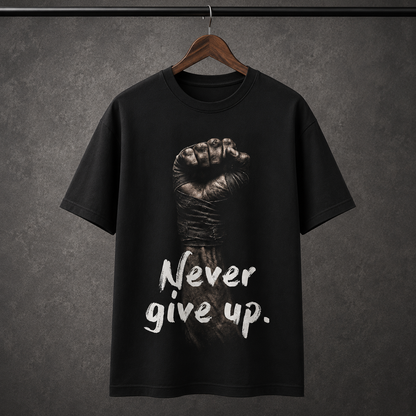 Never Give Up Motivational T-Shirt