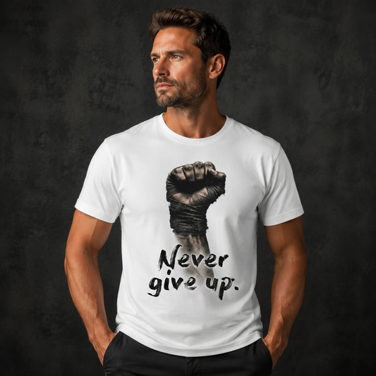 Never Give Up Motivational T-Shirt