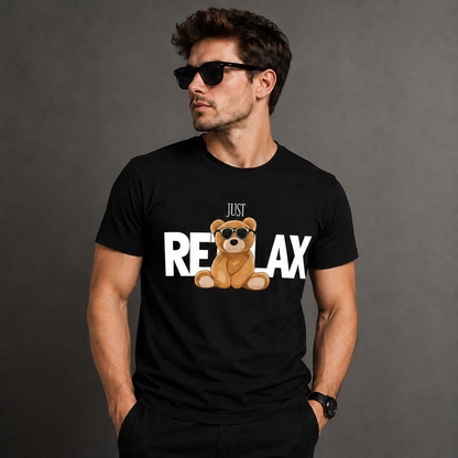 Just Relax" Teddy Bear T-Shirt