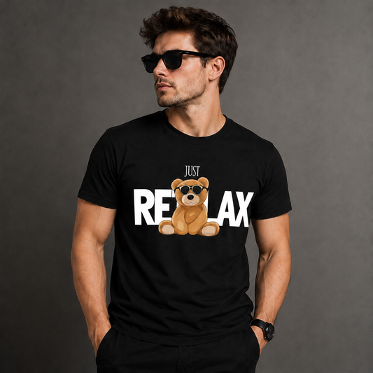 Just Relax" Teddy Bear T-Shirt