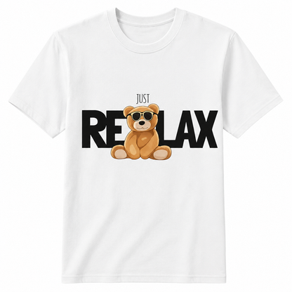 Just Relax" Teddy Bear T-Shirt