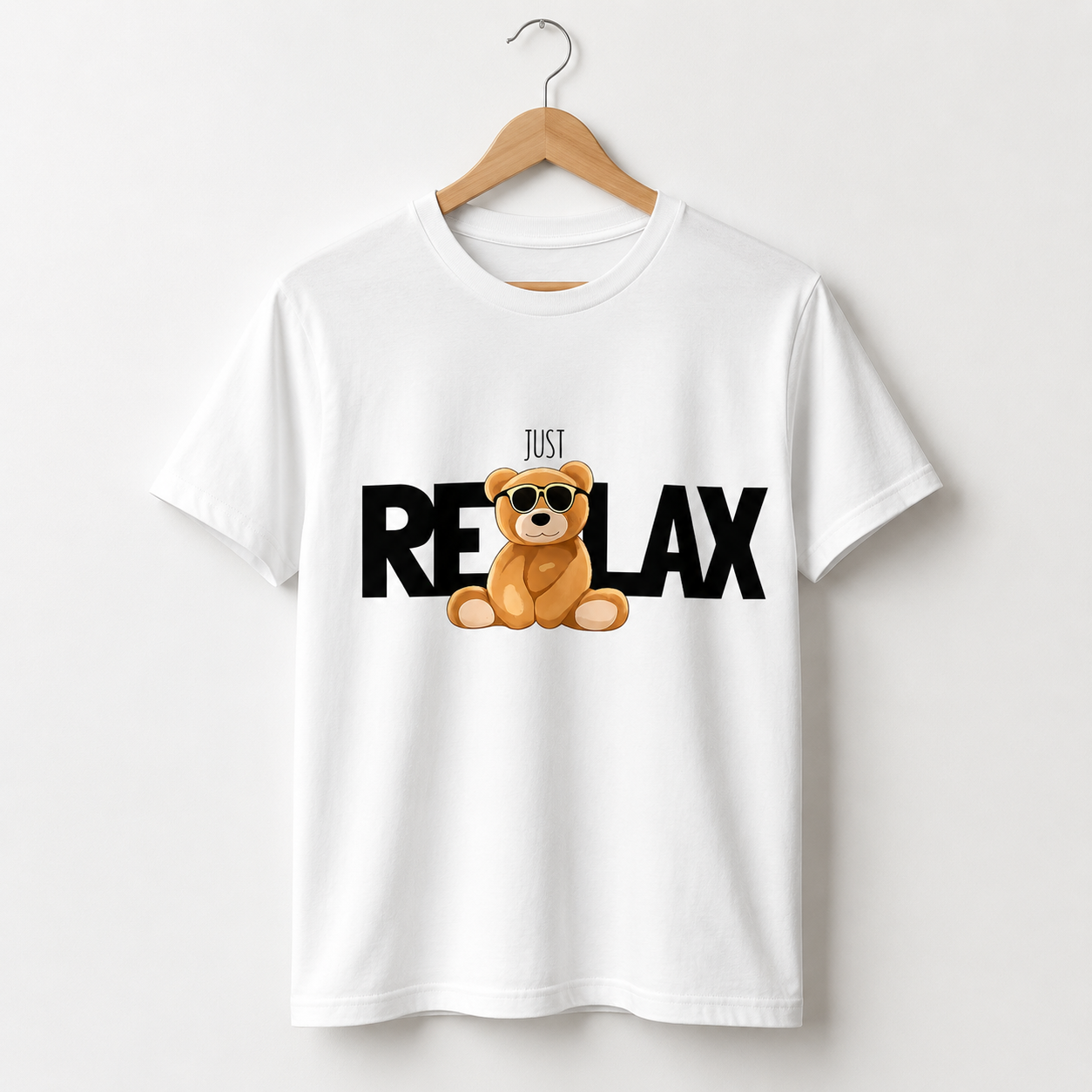 Just Relax" Teddy Bear T-Shirt