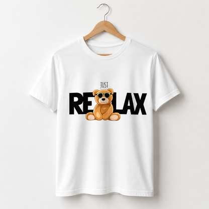 Just Relax" Teddy Bear T-Shirt