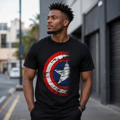 Captain Shield Distressed T-Shirt