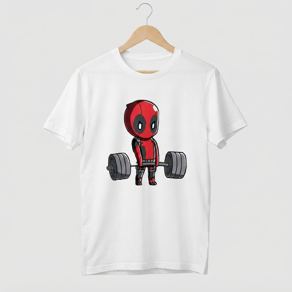 Cute Superhero Weightlifting T-Shirt