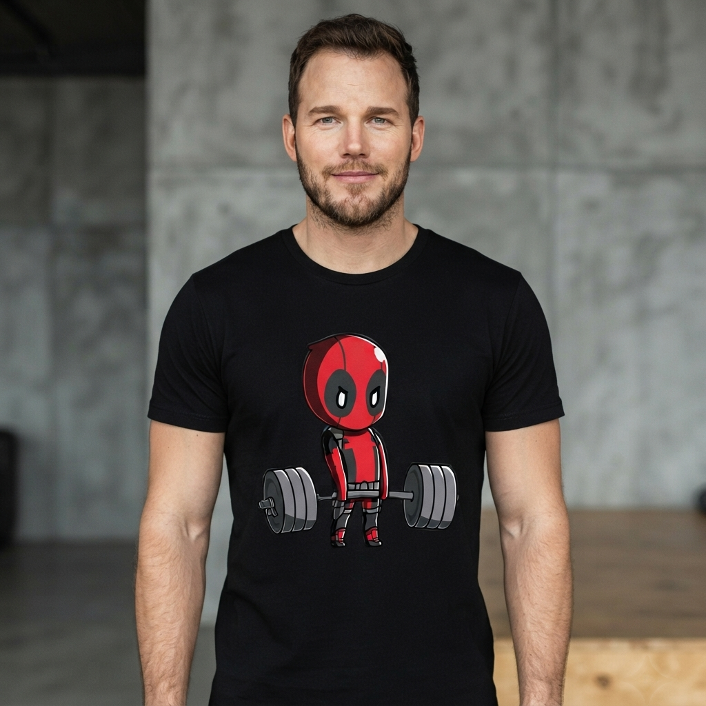 Cute Superhero Weightlifting T-Shirt