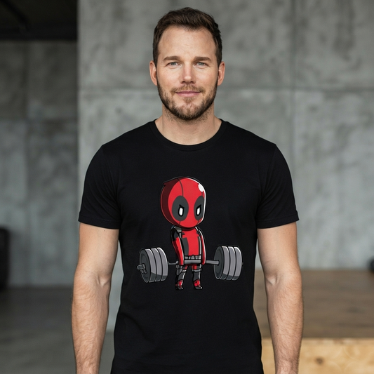 Cute Superhero Weightlifting T-Shirt
