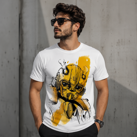 Men Robot Print T-Shirt